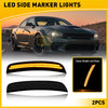 Two pairs of super bright LED side marker lights for a Dodge Charger vehicle.