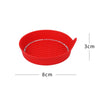 Red silicone cup holder coaster with a textured surface and rhinestone trim