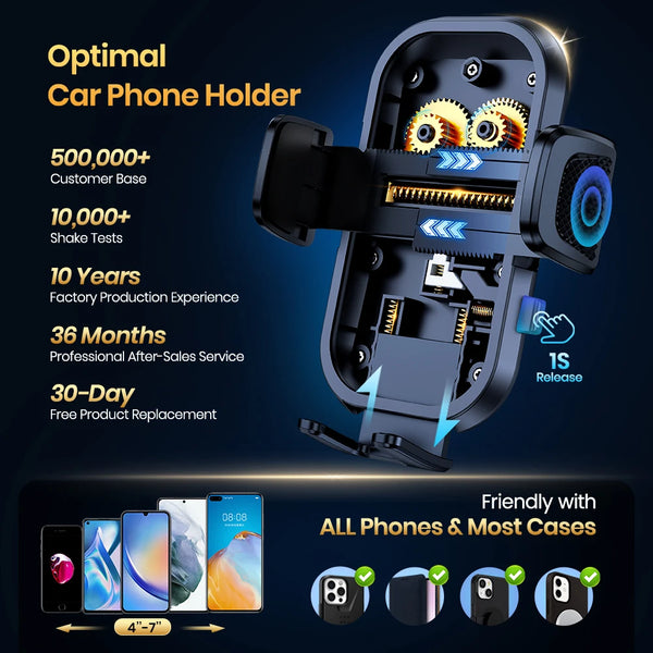 360° Rotating Car Phone Mount for Dashboard and Windshield