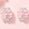 Pair of pink glitter bow cable protectors for lightning and type-c chargers