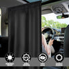 Cortinas de privacidad universales negras para ventanas de coche instaladas en el interior del vehículo.