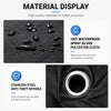 Display of a silver polyester cloth and a stainless steel anti-theft keyhole for motorbike protection.