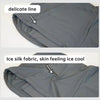 Close-up of a gray ice silk fabric balaclava showing a delicate line texture.