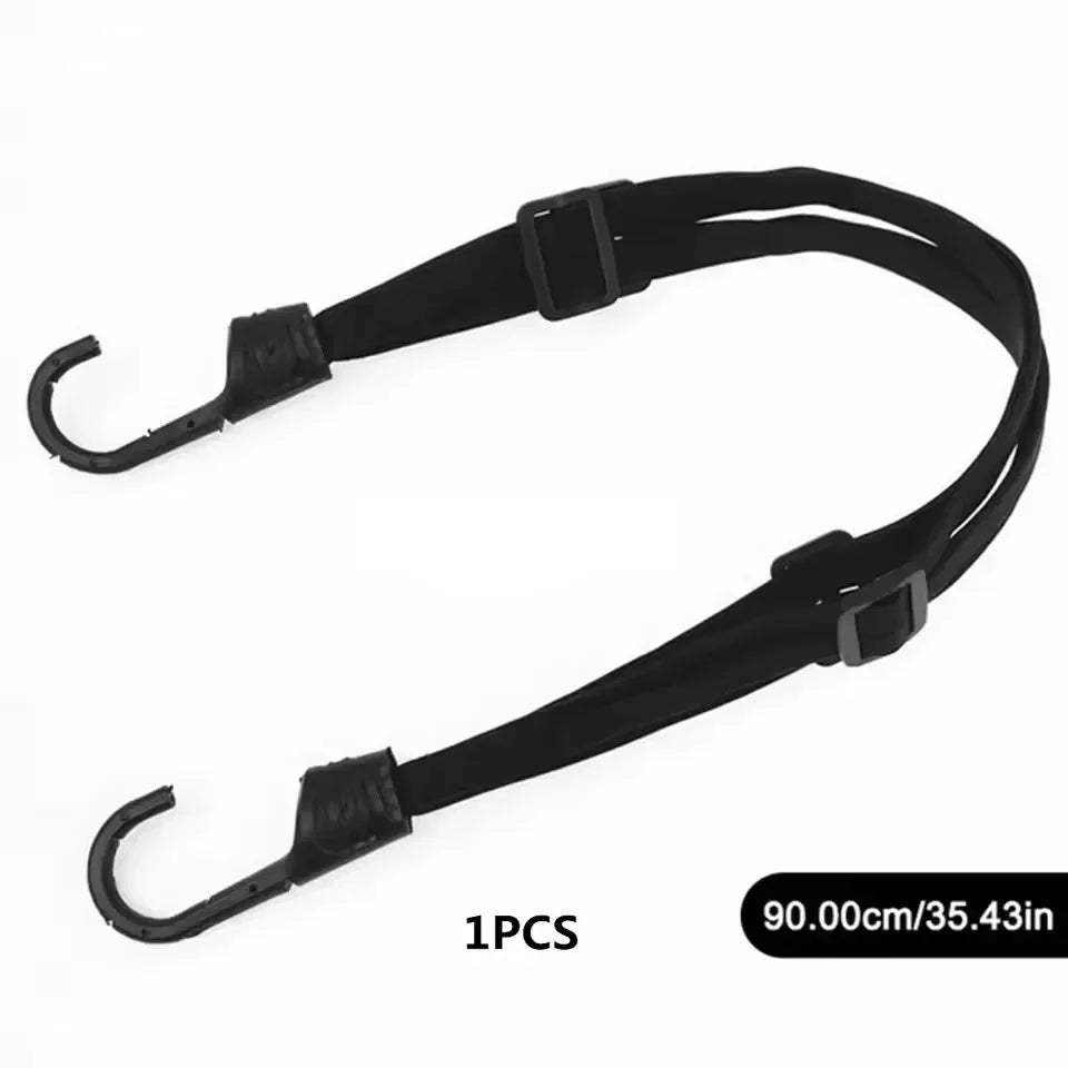 Casque de moto noir rétractable et sangles de bagage avec extrémité à crochet