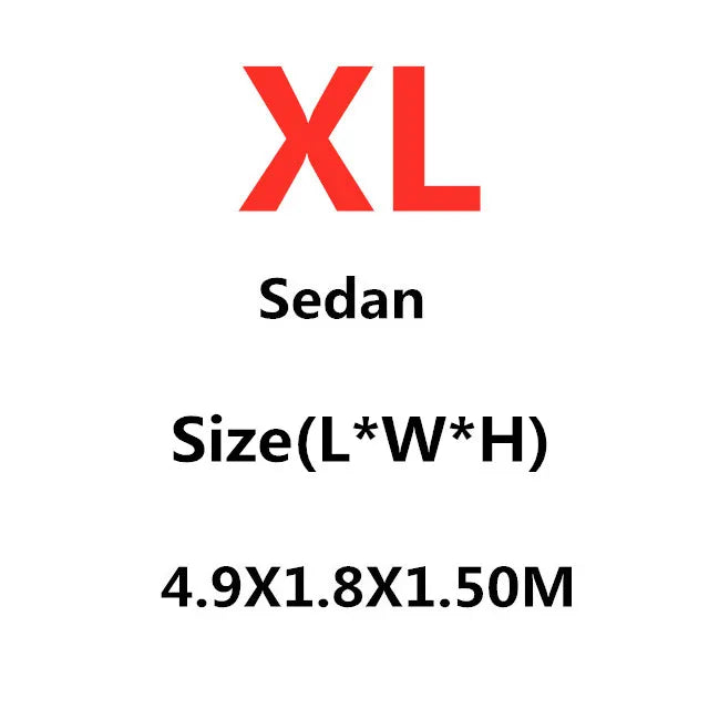 XL Sedan car cover with dimensions 4.9x1.8x1.50 meters
