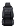 Black PU leather car seat covers for an SUV or car interior.