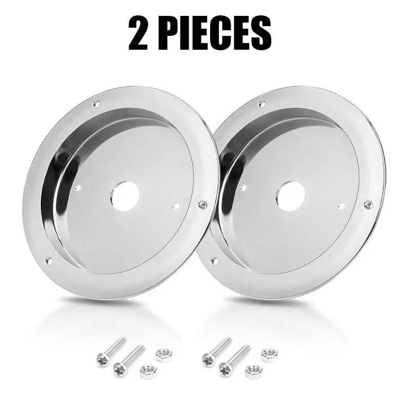 Two silver LED marker strobe light pieces and small mounting hardware.