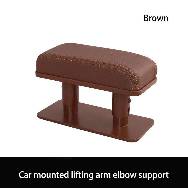 Brown car mounted lifting arm elbow support cushion