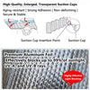 Diagram showing high-quality suction cups for a sun visor and premium aluminum foil blocking UV rays.