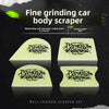 A set of yellow rubber scrapers used for fine grinding car body work and removing wrap tools