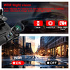Night vision features of a dash cam showing WDR and Front F2.0 capabilities in low light.