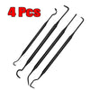 Four black detailing brushes and picks for car cleaning.