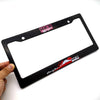 Black license plate frame decoration with HKS logo and racing graphics