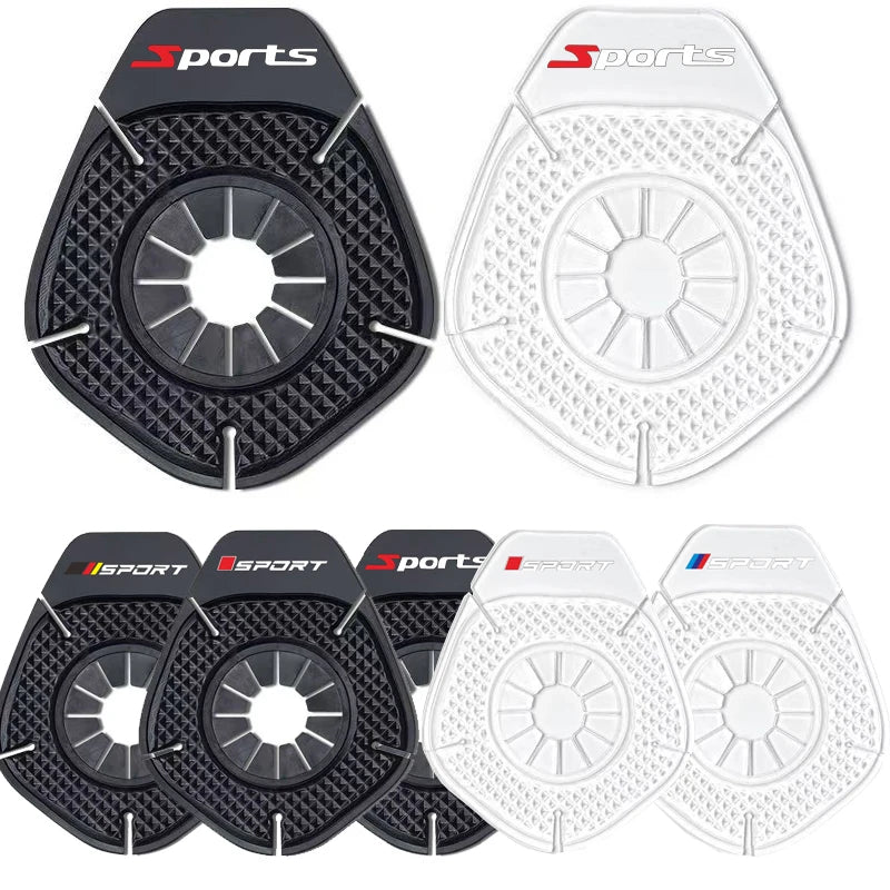 A set of black and white universal windshield wiper protective covers for car use