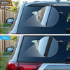 Before and after comparison showing a T-shape rubber seal strip applied to a car window.