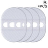 A pack of four white, translucent protective covers designed for universal car door locks.