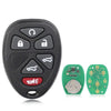 A black universal remote car key with buttons and two green circuit boards for Chevrolet, Buick, Cadillac, GMC vehicles.