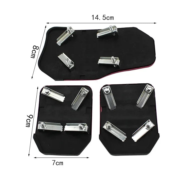 Jeu de pédales en aluminium universel noir avec divers leviers et pédales pour voitures manuelles