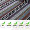Striped universal seat cover set featuring various colors and patterns for vans and trucks