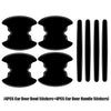 Four sets of black car door bowl and handle protection stickers
