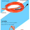 Orange flexible LED strip wire coiled and laid out for crafting or lighting applications