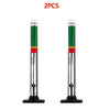 Two precision tire tread depth gauges with color-coded markings and metal bases