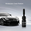 A bottle of Windscreen Crack Restore resin next to a black Lexus sports car.