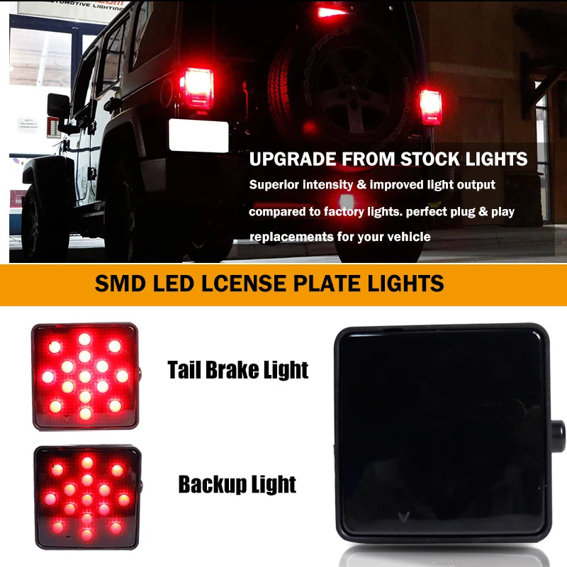 Feux de plaque d'immatriculation SMD LED avec feu de frein et feu de recul pour améliorations automobiles