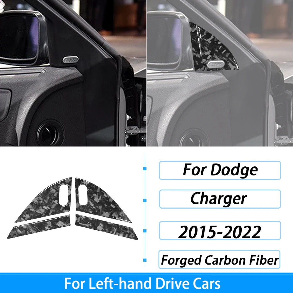 Calcomanías de fibra de carbono forjada para vehículos Dodge Charger de mano izquierda.