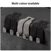 Multi-colour durable suede car seat back storage hooks displayed on a dark fabric.