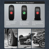 A graphic explaining why a tire inflator is needed, showing examples of tire pressure issues and a damaged car.