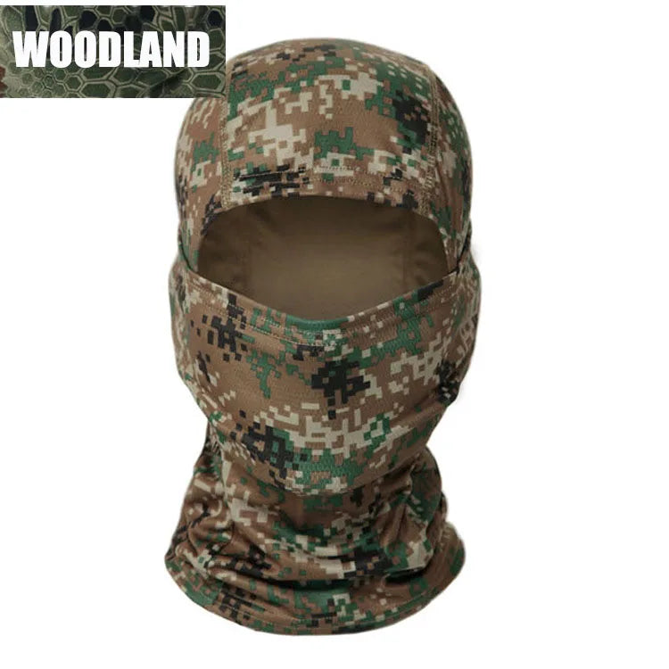 Multicam tactical balaclava full face mask in a camouflage pattern
