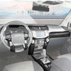 Carbon fiber grain interior decoration for a Toyota 4Runner showing the steering wheel and dashboard.