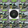 A collection of high pressure foam lance car wash sprayers demonstrating various water patterns like mist, cone, rinse, strea