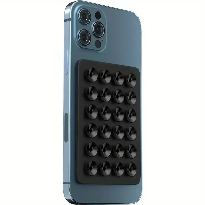 Support de téléphone en silicone bleu clair avec objectif de caméra visible à l'arrière.
