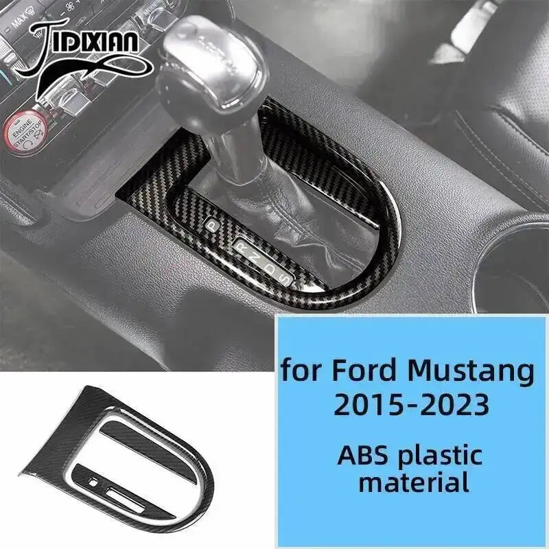 Carbon fiber ABS plastic interior decoration kit for Ford Mustang 2015-2023