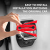 A hand installs shock-absorbing pads into a car door lock mechanism.