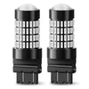 A pair of multi-color LED brake lights with black cylindrical housings and silver lenses.
