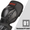 Black padded protection pad for motorcycle or dirt bike, featuring a thickened PP shell.