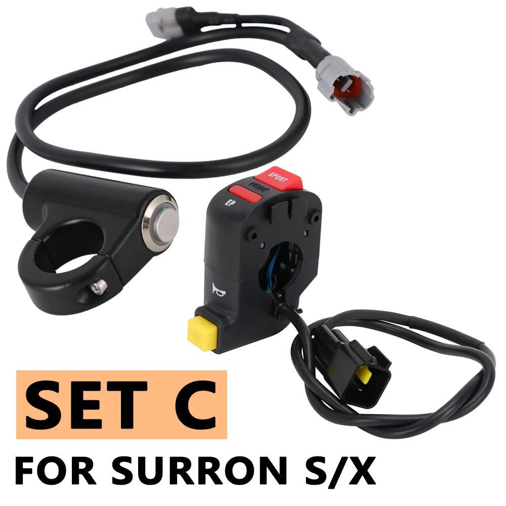 Set C plug and play headlight kill switch for Surron S/X electric bikes