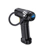 A black portable digital tire air pump with a flexible hose and a display showing 2.50 PSI.