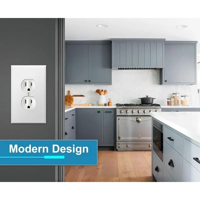 Modern kitchen cabinetry featuring gray cabinets, white countertops, and a stainless steel stove.
