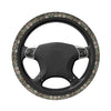 Steering wheel covered in camouflage patterned material