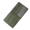 A tactical visor organizer with a MOLLE pouch for cars and trucks, shown in olive green fabric.
