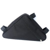 Black convertible waterproof bike frame bag with a zipper and straps