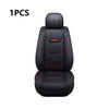 A single black car seat cover with red stitching and a logo emblem for Hyundai and Kia models.