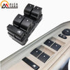 Black power window control switches and replacement components for Chevy Silverado, GMC Sierra, and similar vehicles.