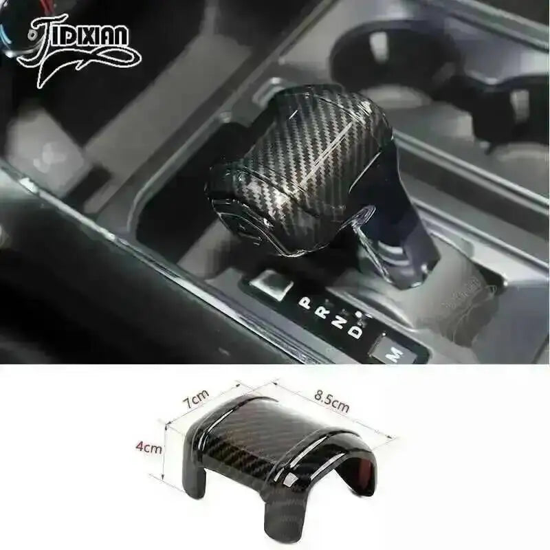 Black carbon fiber grain interior trim kit for Ford F-150 vehicle