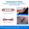 Installation note showing direct sleeve and cross nesring methods for aluminum bumper fixation clips