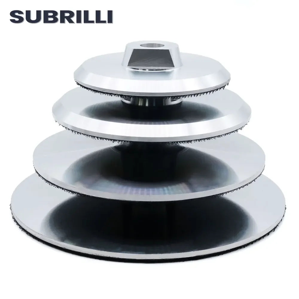 Pads de support en aluminium réglables pour outils de polissage, empilés en cercle